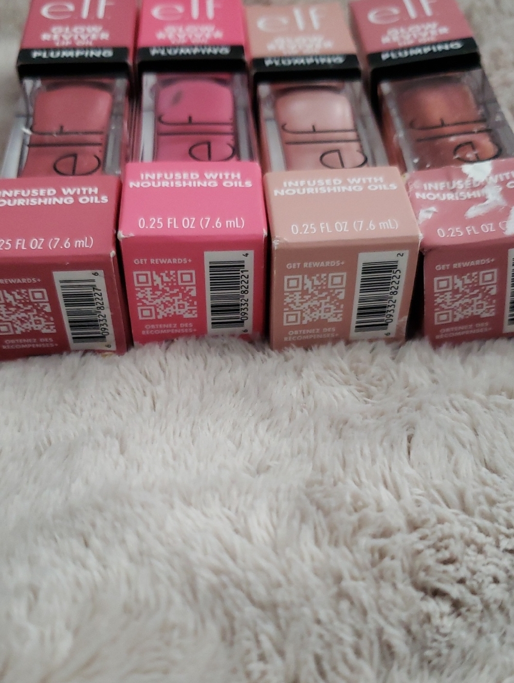 E.L.F. 5 Lot Glow Reviver Plumping Lip Oil - Shimming Pink and Nude Shades NEW!! - Picture 6 of 6
